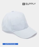 Casquette blanc Publicitaire Personnalisable à Fixation Scratch