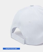 Casquette blanc Publicitaire Personnalisable à Fixation Scratch – Image 2