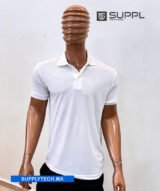 Polo blanc en tissu piqué – unisex manches courtes – Image 4