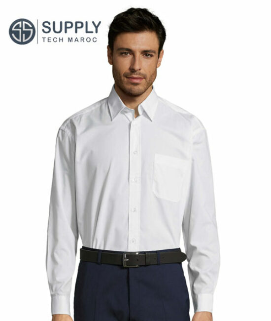 Chemise blanc Homme manches longues Baltimore sol’s