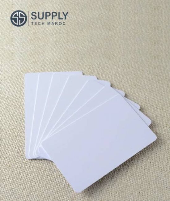 Carte PVC plastique blanche Laminée 86×54 mm Ep. 0,76 mm