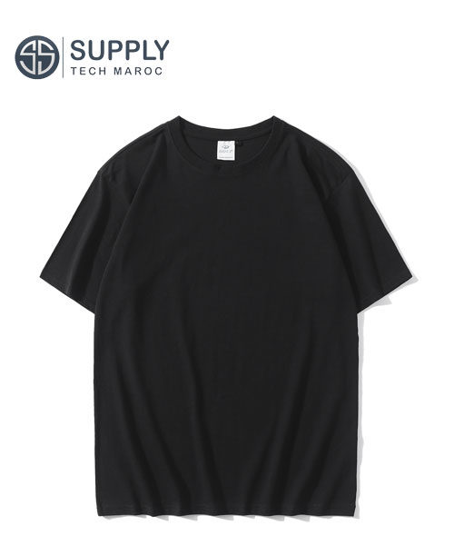 T-shirts vierges unisexe Coton col rond Noir