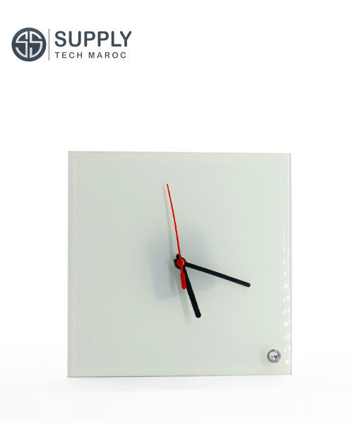 Horloge en verre sublimation 20×20 cm
