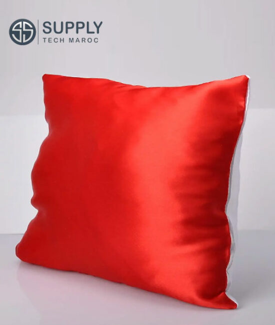 Coussin en satin sublimation Rouge-blanc 40×40 cm
