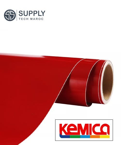 Vinyle de découpe KEMICA – rouge fonce Brillant – 3026- 75µ -61 cm