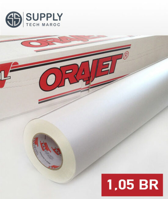 Vinyle imprimable Brillant 1,05 dos blanc – ORAJET 3620