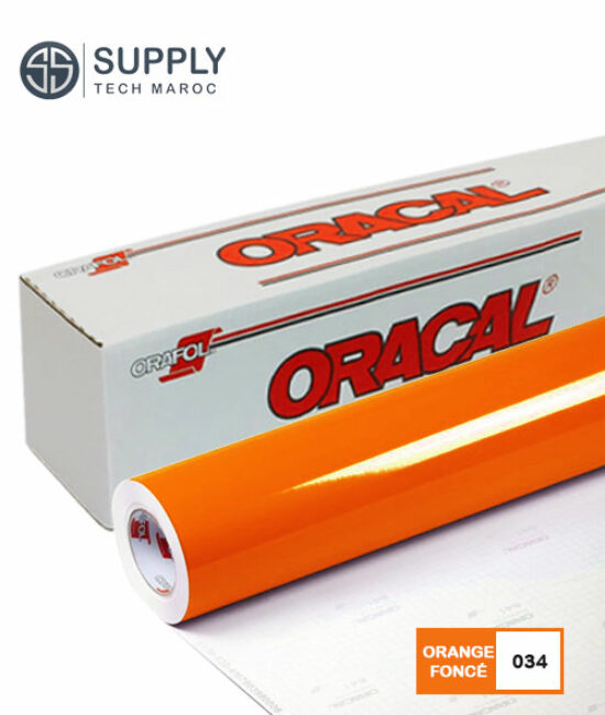 vinyle de découpe ORACAL 641 – 034 – orange foncé – 75µ – 61 cm
