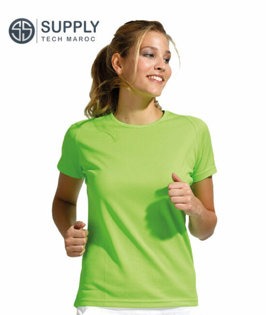 T-shirt sport sublimation effet respirant vert fluo sol’s