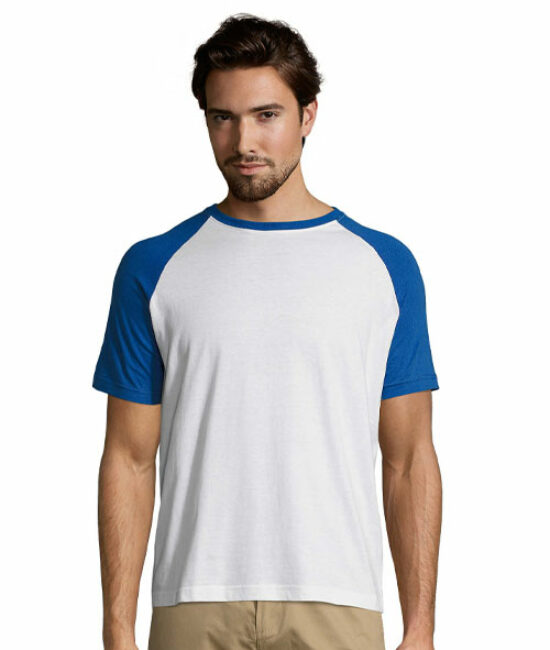 Tee-shirt Blanc-bleu Roi Sol’s PREMIUM-FUNKY