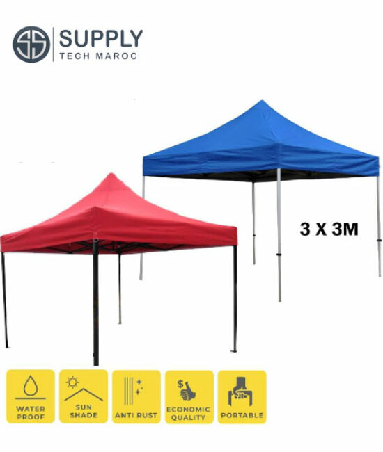 Tentes pliantes publicitaires 3x3m avec structure en metal