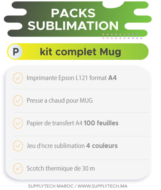 Pack de démarrage sublimation pour Mugs+Epson L121 A4
