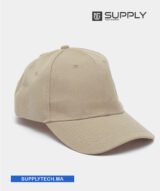 Casquette beige Publicitaire Personnalisable à Fixation Scratch