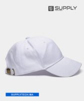Casquette de baseball blanc avec fermeture métallique – Image 4