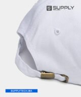 Casquette de baseball blanc avec fermeture métallique – Image 3