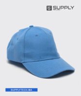 Casquette bleu ciel Publicitaire Personnalisable à Fixation Scratch