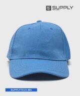Casquette bleu ciel Publicitaire Personnalisable à Fixation Scratch – Image 3