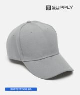 Casquette Gris clair Publicitaire Personnalisable à Fixation Scratch