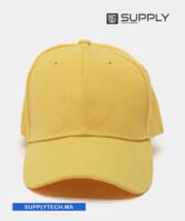Casquette moutarde Publicitaire Personnalisable à Fixation Scratch – Image 4