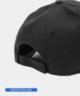 Casquette Noir Publicitaire Personnalisable à Fixation Scratch – Image 2