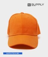 Casquette orange Publicitaire Personnalisable à Fixation Scratch – Image 4