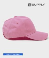 Casquette rose clair Publicitaire Personnalisable à Fixation Scratch – Image 3