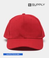 Casquette rouge Publicitaire Personnalisable à Fixation Scratch – Image 3