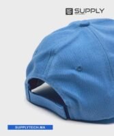 Casquette bleu ciel Publicitaire Personnalisable à Fixation Scratch – Image 2