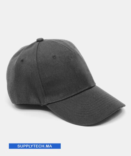 Casquette Gris foncé Publicitaire Personnalisable à Fixation Scratch