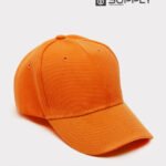Casquette orange Publicitaire Personnalisable à Fixation Scratch
