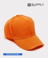 Casquette orange Publicitaire Personnalisable à Fixation Scratch