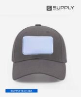 Casquette Gris a patch frontal - publicitaire sublimable