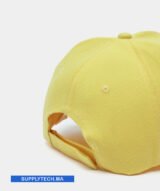 Casquette jaune Publicitaire Personnalisable à Fixation Scratch – Image 2