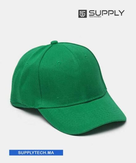 Casquette vert Publicitaire Personnalisable à Fixation Scratch