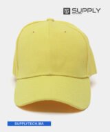 Casquette jaune Publicitaire Personnalisable à Fixation Scratch – Image 3