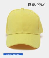 Casquette jaune Publicitaire Personnalisable à Fixation Scratch – Image 3