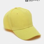 Casquette jaune Publicitaire Personnalisable à Fixation Scratch