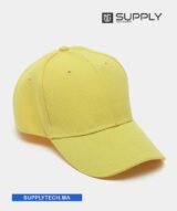 Casquette jaune Publicitaire Personnalisable à Fixation Scratch