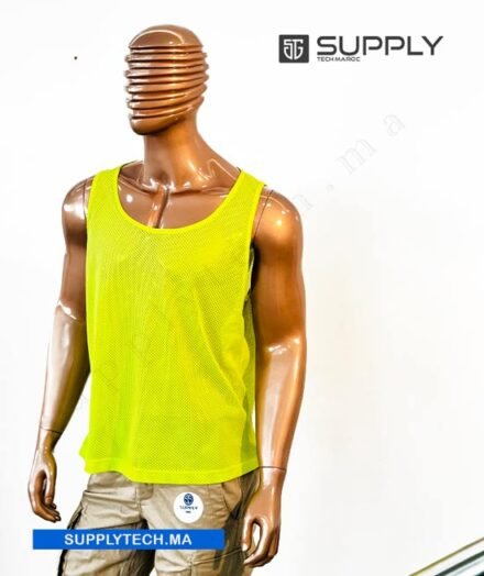 Chasuble Adulte en Polyester Mesh - Jaune Fluo