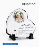 Cadre Photo cœur en Ardoise Blanche pour Sublimation – SH60