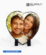 Cadre Photo cœur en Ardoise Blanche pour Sublimation – SH59