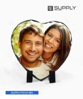 Cadre Photo cœur en Ardoise Blanche pour Sublimation – SH59