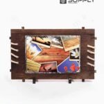 Cadre Photo rectangulaire en Ardoise Blanche et bois pour Sublimation – SH39