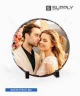 Cadre Photo rond en Ardoise Blanche pour Sublimation – SH57