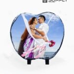 Cadre Photo pomme en Ardoise Blanche pour Sublimation – SH71