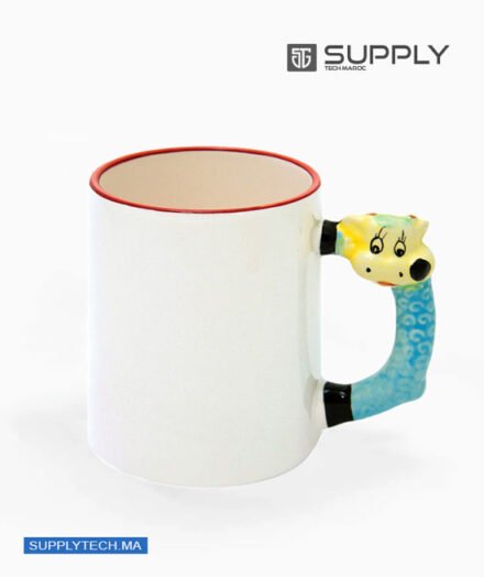 Mug sublimation Blanc avec Poignée en Forme de mouton