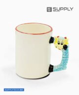 Mug sublimation Blanc avec Poignée en Forme de mouton – Image 3