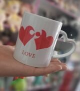 Mug Blanc de Sublimation - Poignée Cœur – Image 2