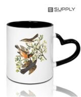 Mug sublimation intérieur noir et Poignée cœur – Image 2