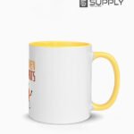 Mug sublimation intérieur Jaune et Poignée normal