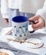 Mug Magique Sublimable - Poignée Classique intérieur bleu marine – Image 2